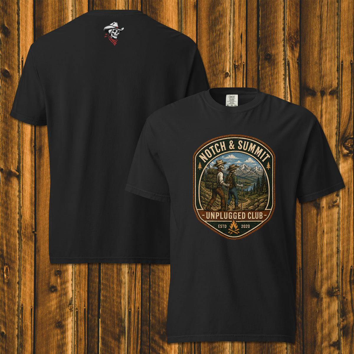 Dustbone and Friend Hiking Unplugged Club Tee