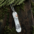 Metal Stamped Copper Moon Necklace
