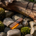 Corded Wood & Resin Necklace - Amber