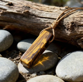 Corded Rope Tigers Eye Slab Necklace